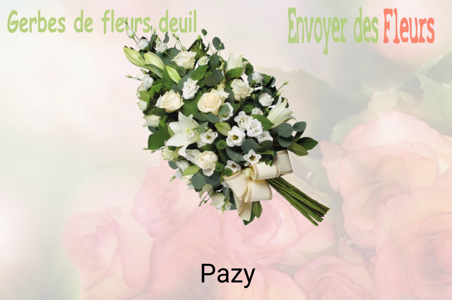 Gerbe de fleurs de deuil livrée à Pazy
